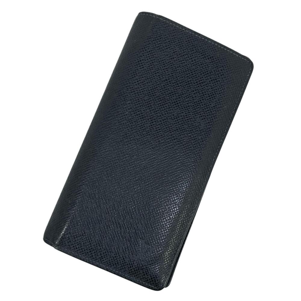 LOUIS VUITTON Portefeuille Brazza Taiga Bi fold Long Wallet Black